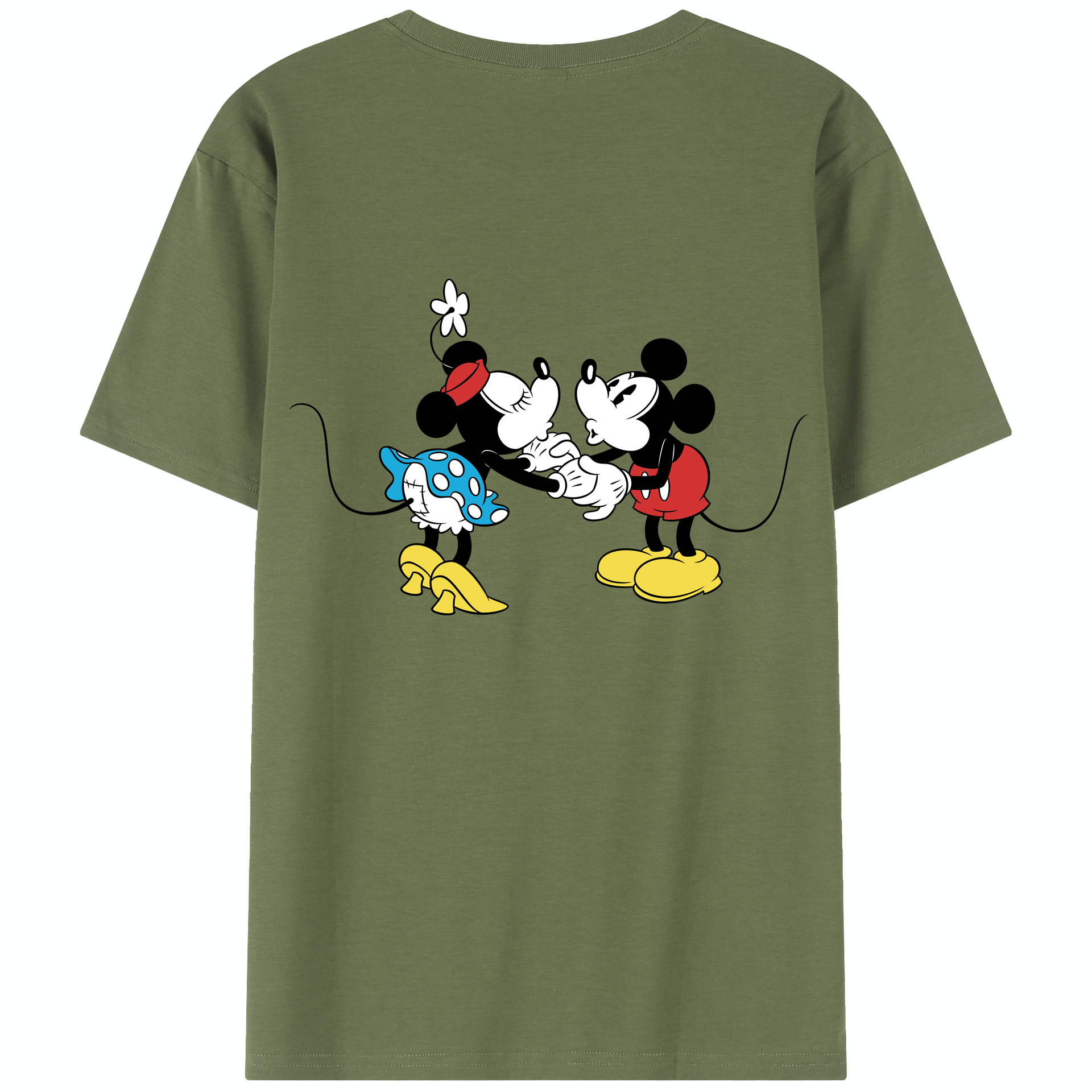 （画像用） ミッキーマウス Mickey Mouse 綿100％半袖Tシャツ（背面プリント）